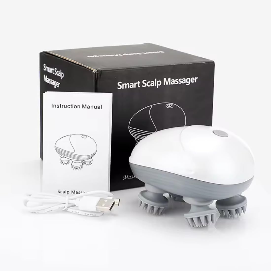 Electrical Head Massager | Type C Charging | Portable Scalp Massager for Hair Growth Relaxation & Stress relief | 3 smart modes