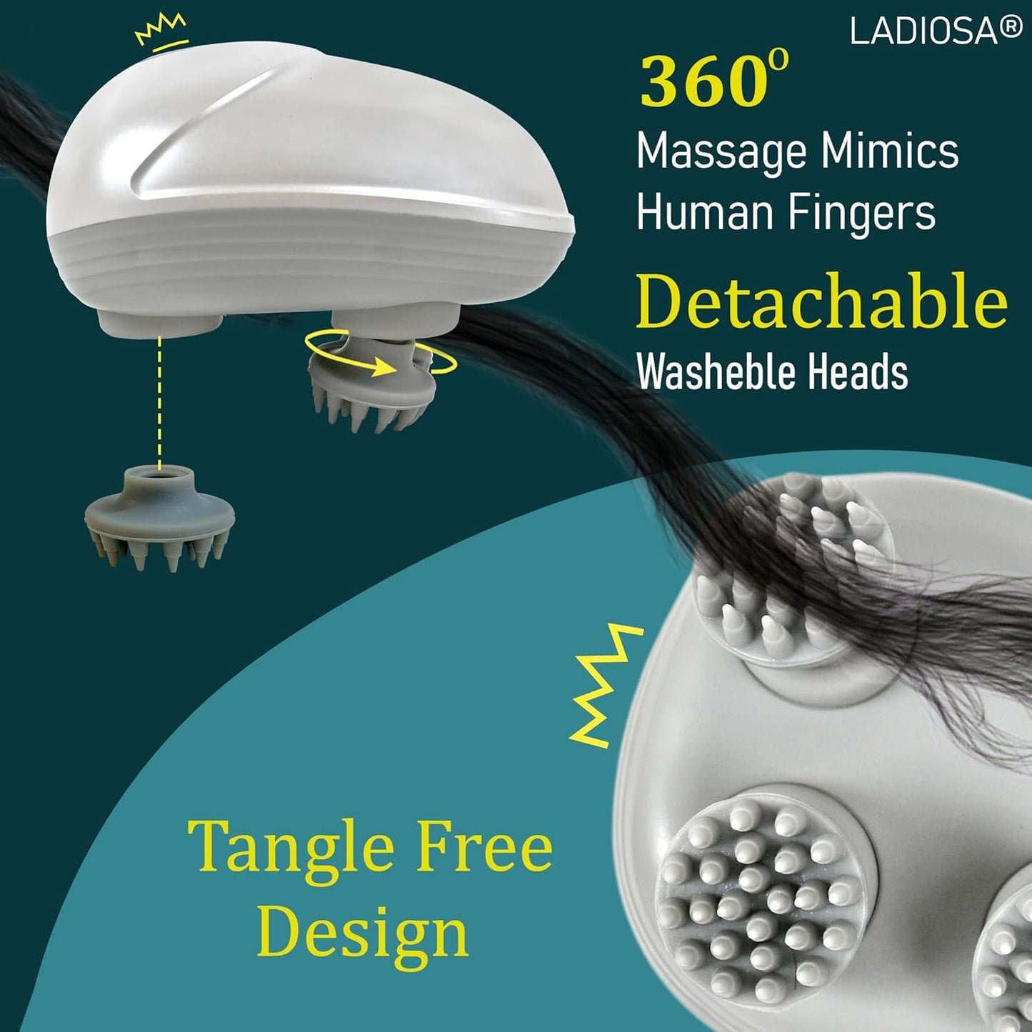 Electrical Head Massager | Type C Charging | Portable Scalp Massager for Hair Growth Relaxation & Stress relief | 3 smart modes